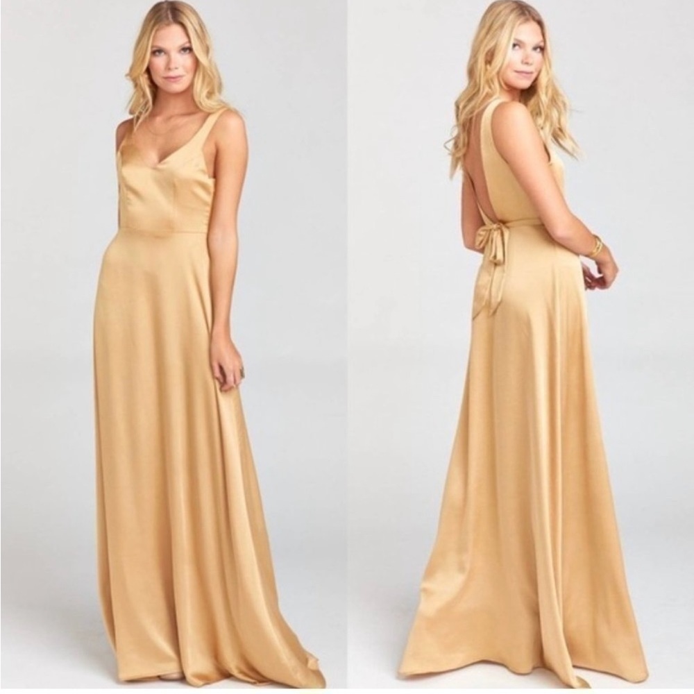 NWT Show Me Your Mumu Jenn Maxi Dress True Gold xs
